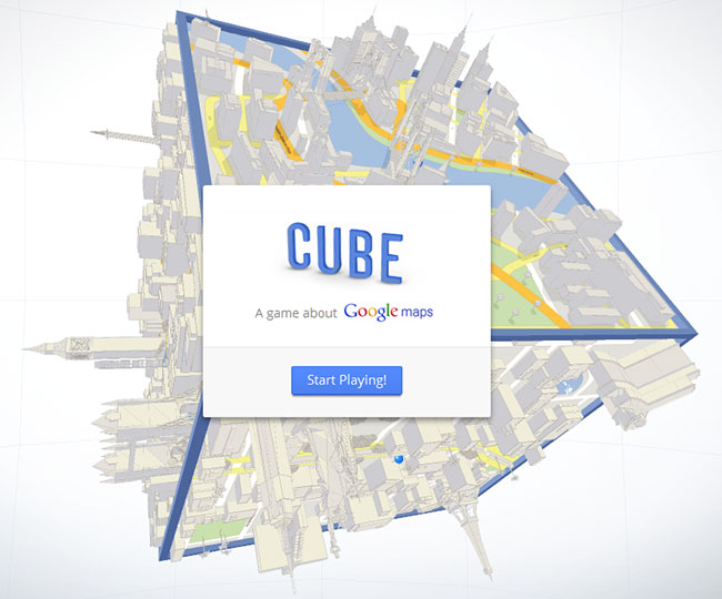 Google представила игру Cube на базе WebGL для рекламы Карт Google представила игру Cube на базе WebGL для рекламы Карт